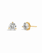 Round Solitaire Stud Earrings
