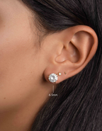 Round Solitaire Stud Earrings
