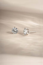 Round Solitaire Stud Earrings