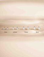 Round Solitaire Stud Earrings