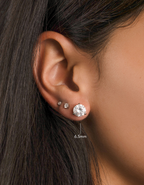 Round Solitaire Stud Earrings