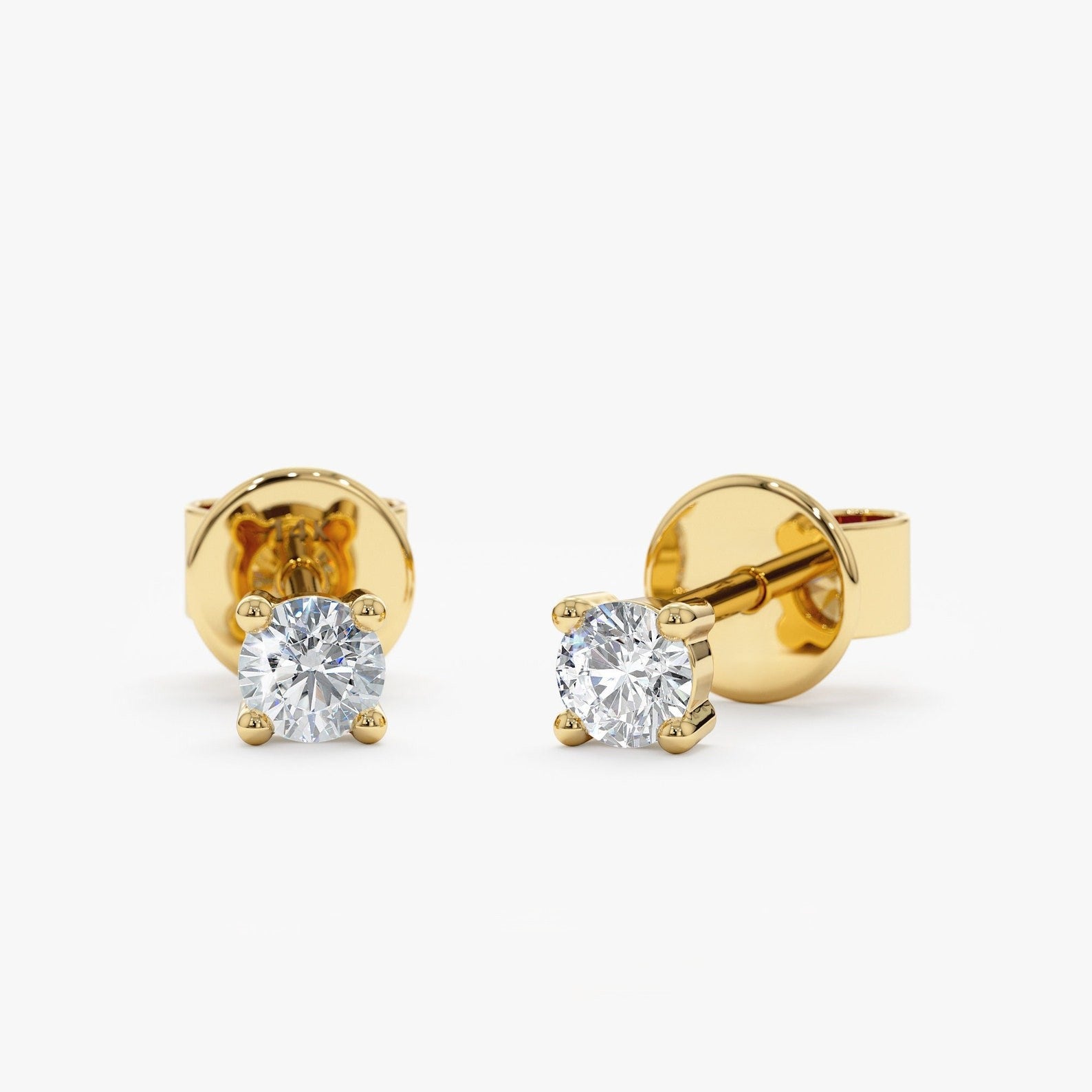 Round Solitaire Studs