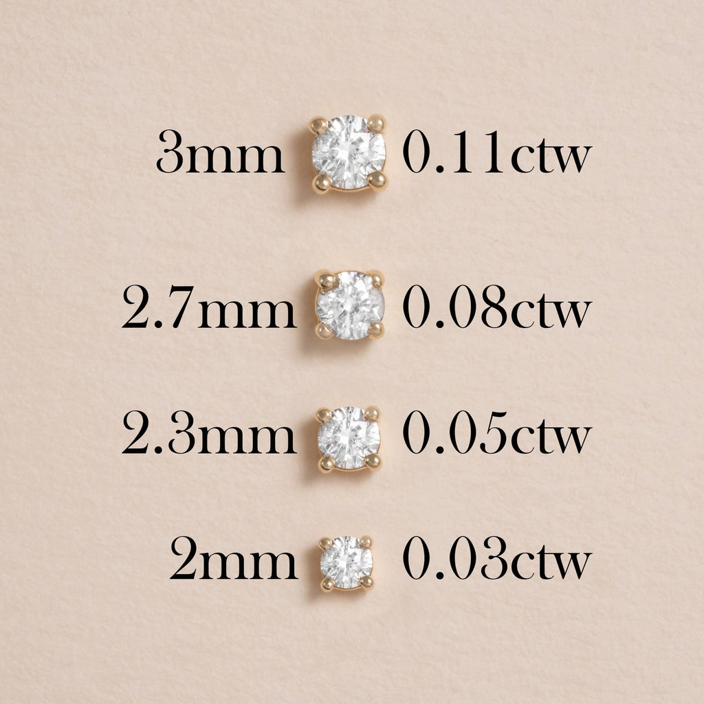 Round Solitaire Studs