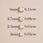 Round Solitaire Studs
