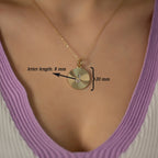 S Letter Diamond Disc Initial Necklace