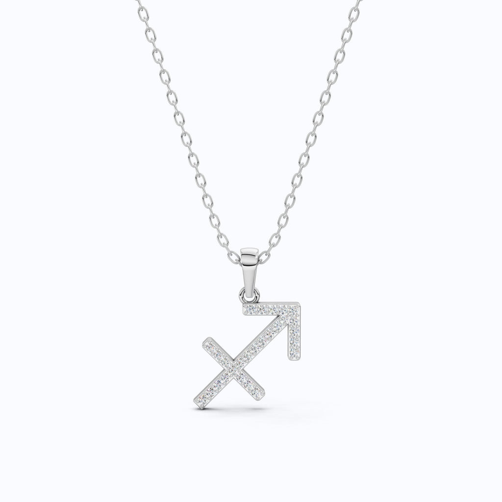 Sagittarius Arrow Pavé Symbol Pendant Necklace