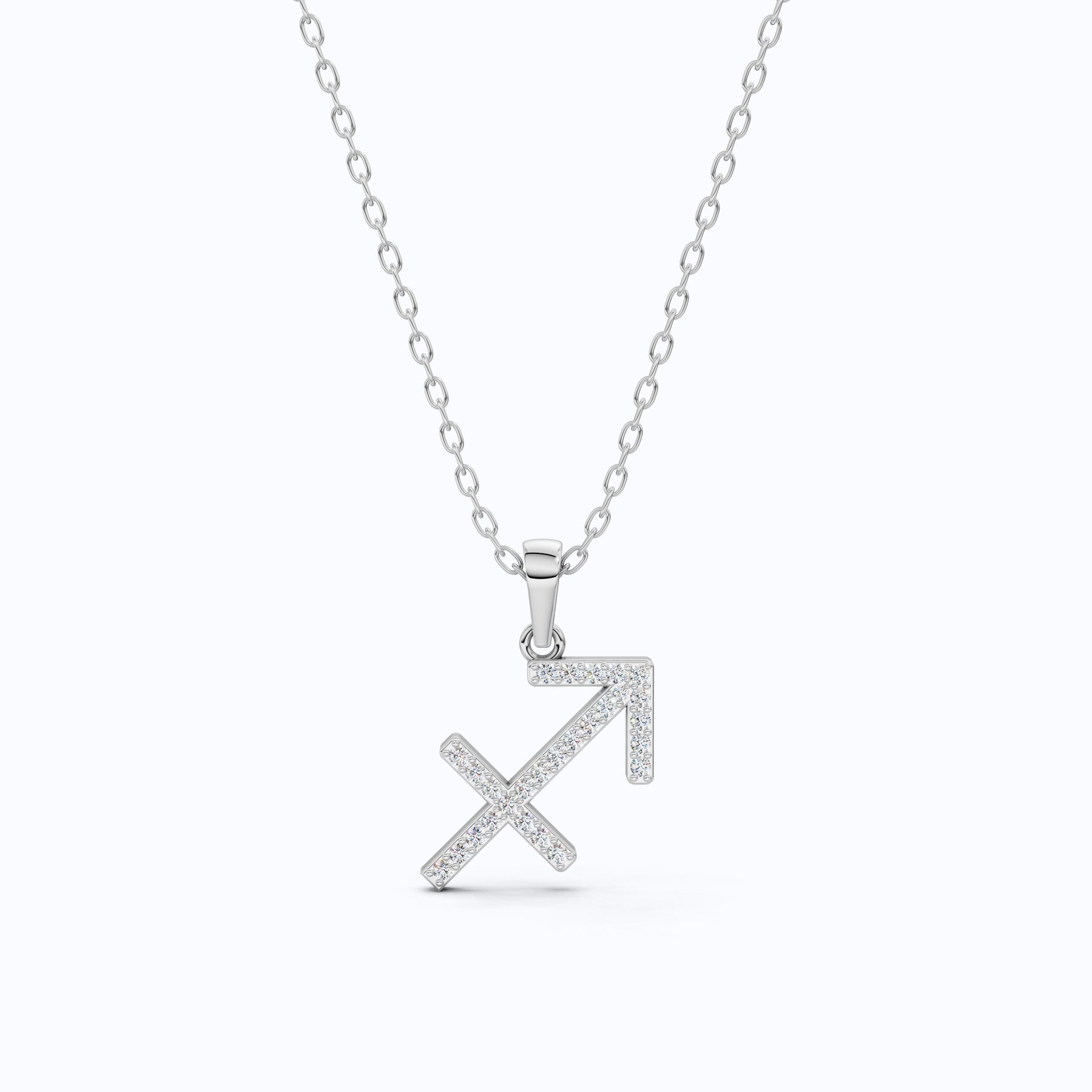 Sagittarius Arrow Pavé Symbol Pendant Necklace