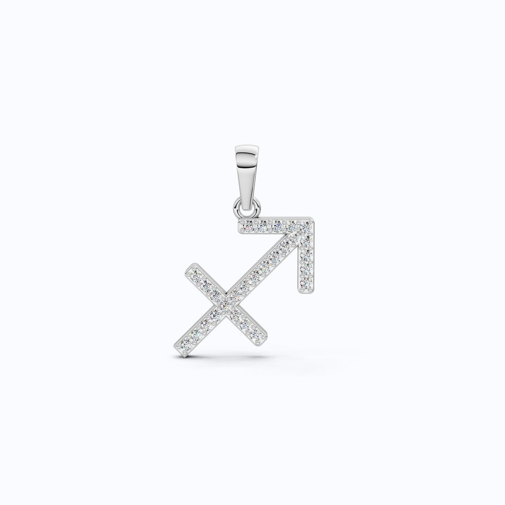 Sagittarius Arrow Pavé Symbol Pendant Necklace