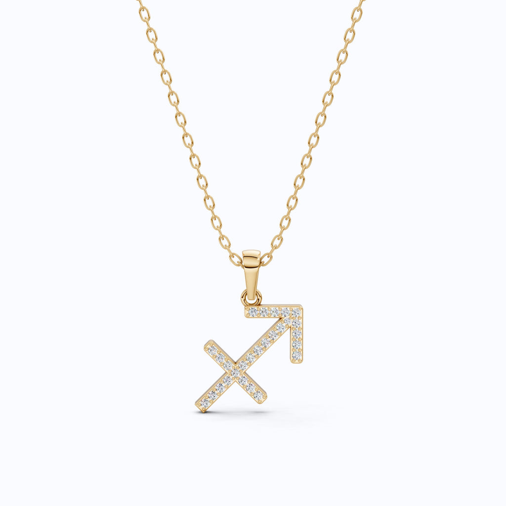 Sagittarius Arrow Pavé Symbol Pendant Necklace