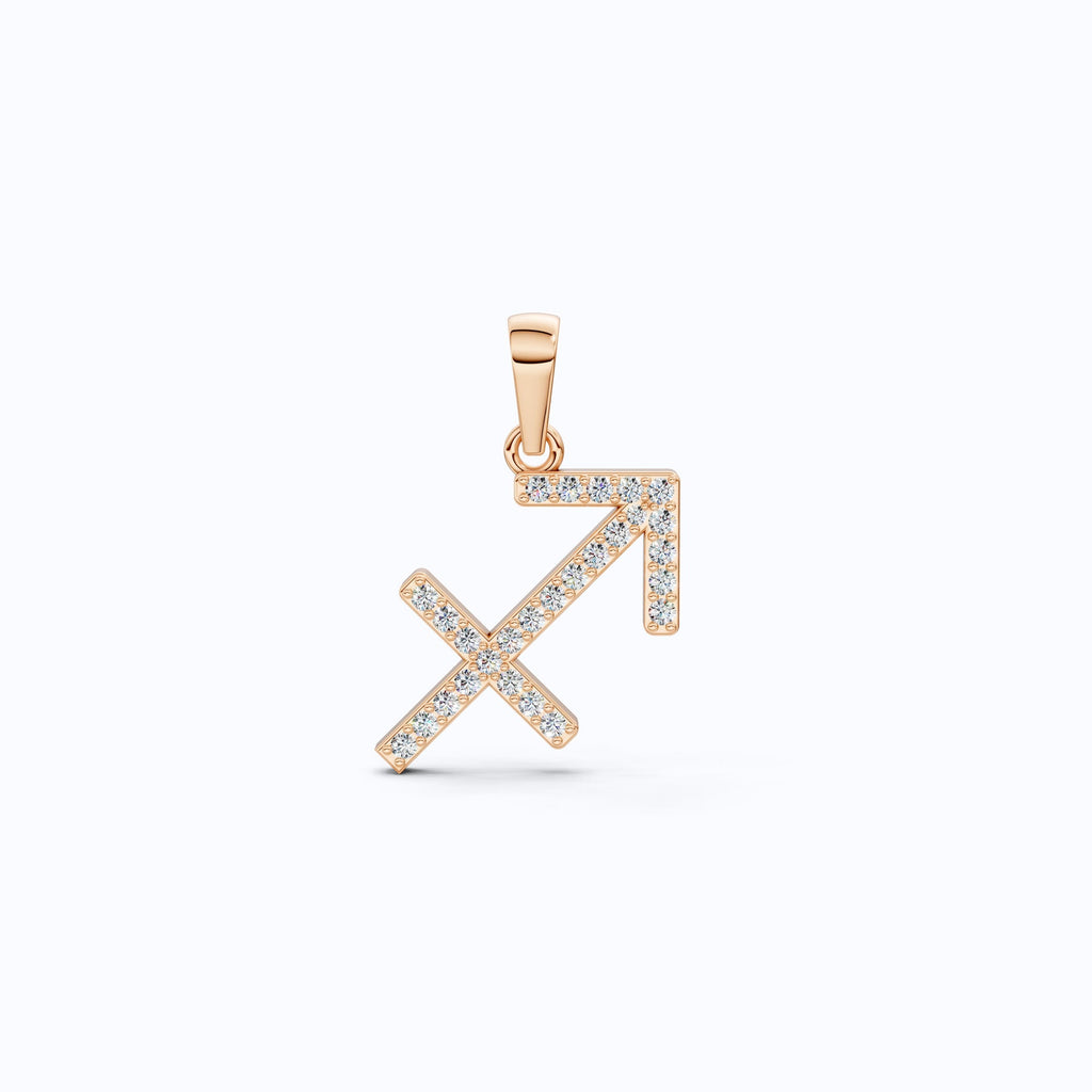 Sagittarius Arrow Pavé Symbol Pendant Necklace