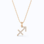 Sagittarius Arrow Pavé Symbol Pendant Necklace