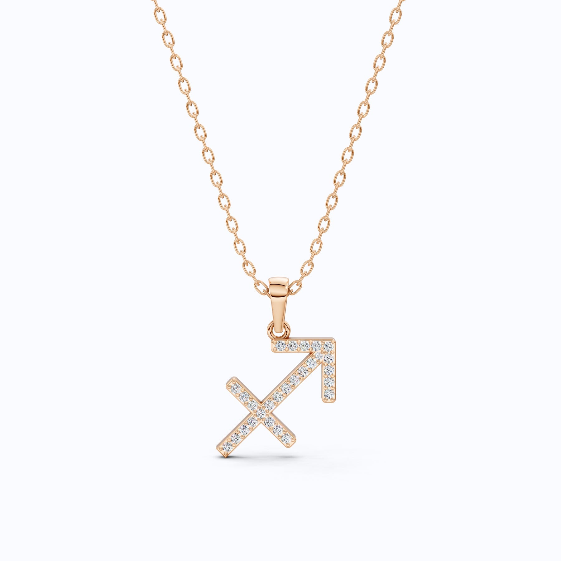 Sagittarius Arrow Pavé Symbol Pendant Necklace