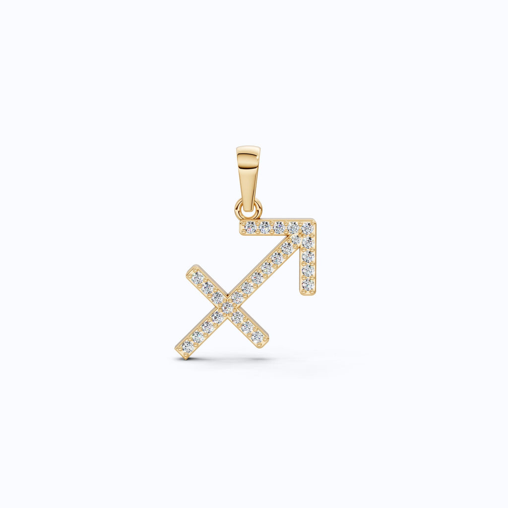 Sagittarius Arrow Pavé Symbol Pendant Necklace