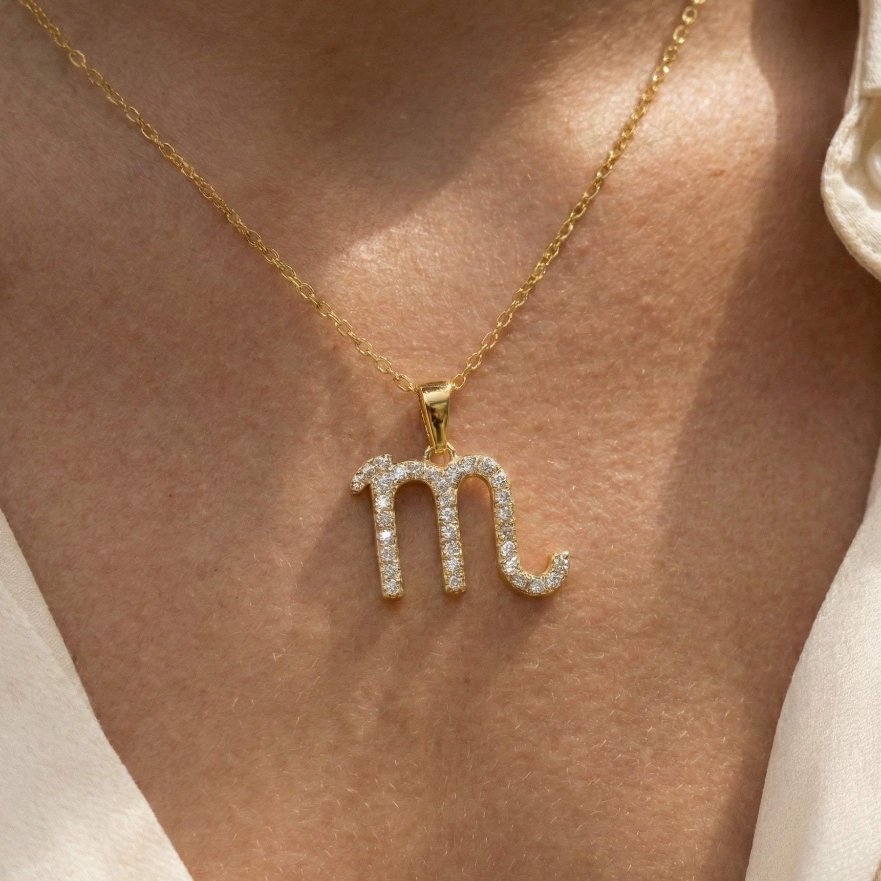 Scorpio Zodiac Diamond Necklace