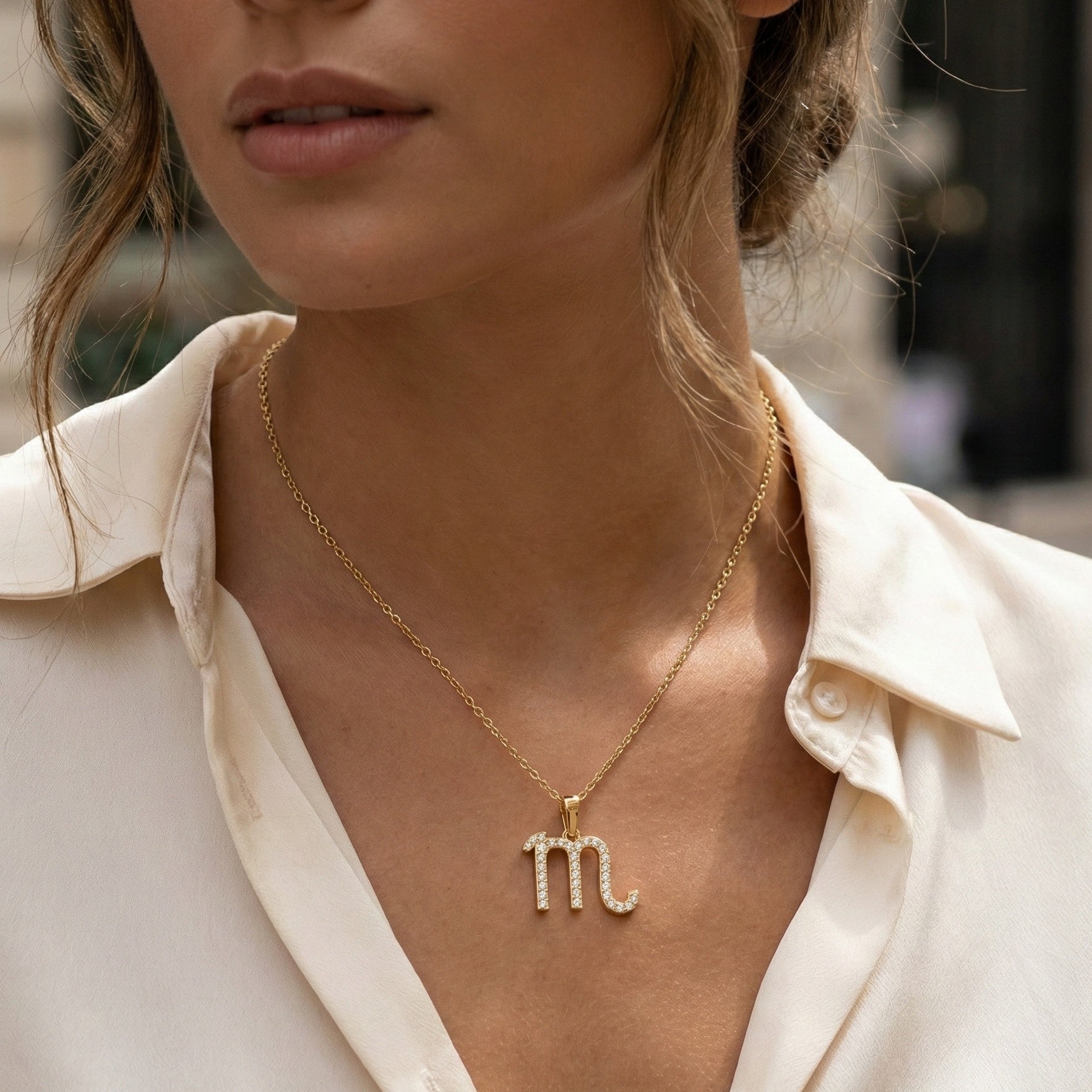 Scorpio Zodiac Diamond Necklace