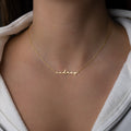 Script Name Bar Pendant Necklace