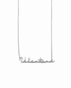 Script Name Bar Pendant Necklace