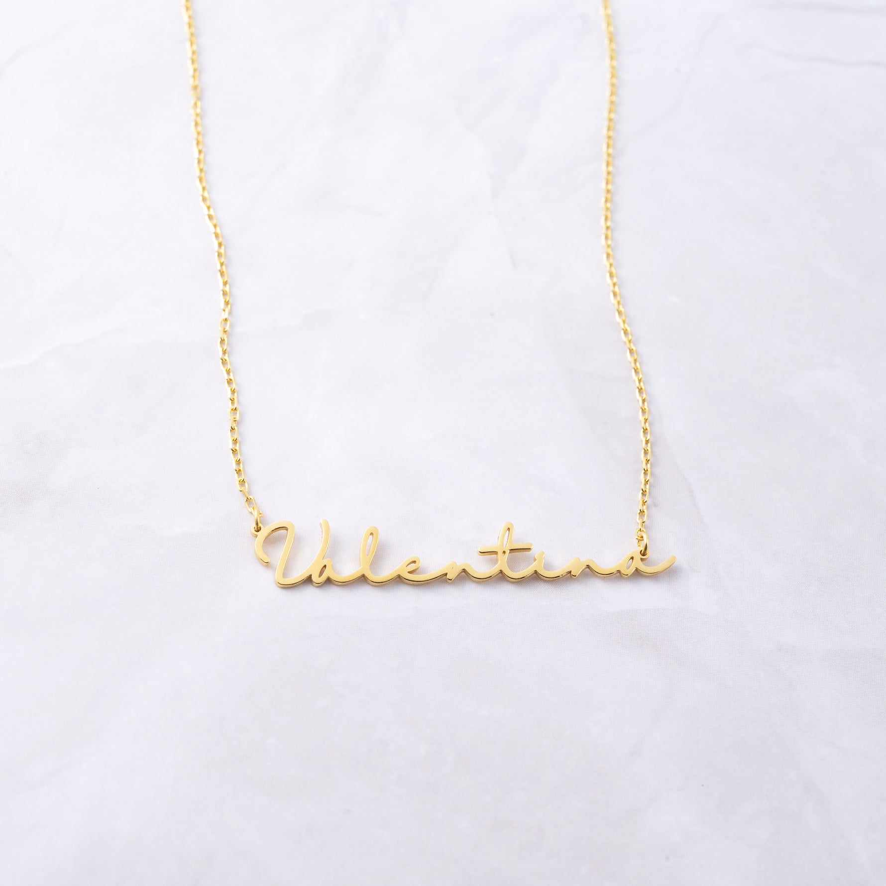 Script Name Bar Pendant Necklace