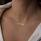 Script Name Bar Pendant Necklace