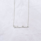 Script Name Bar Pendant Necklace