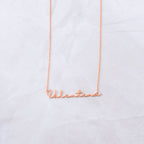 Script Name Bar Pendant Necklace