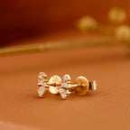 Sculpted Diamond Cluster Studs