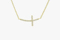 Side Cross Diamond Necklace