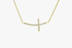 Side Cross Diamond Necklace