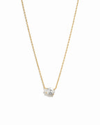 Sideways Pear Solitaire Pendant