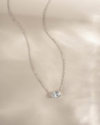 Sideways Pear Solitaire Pendant