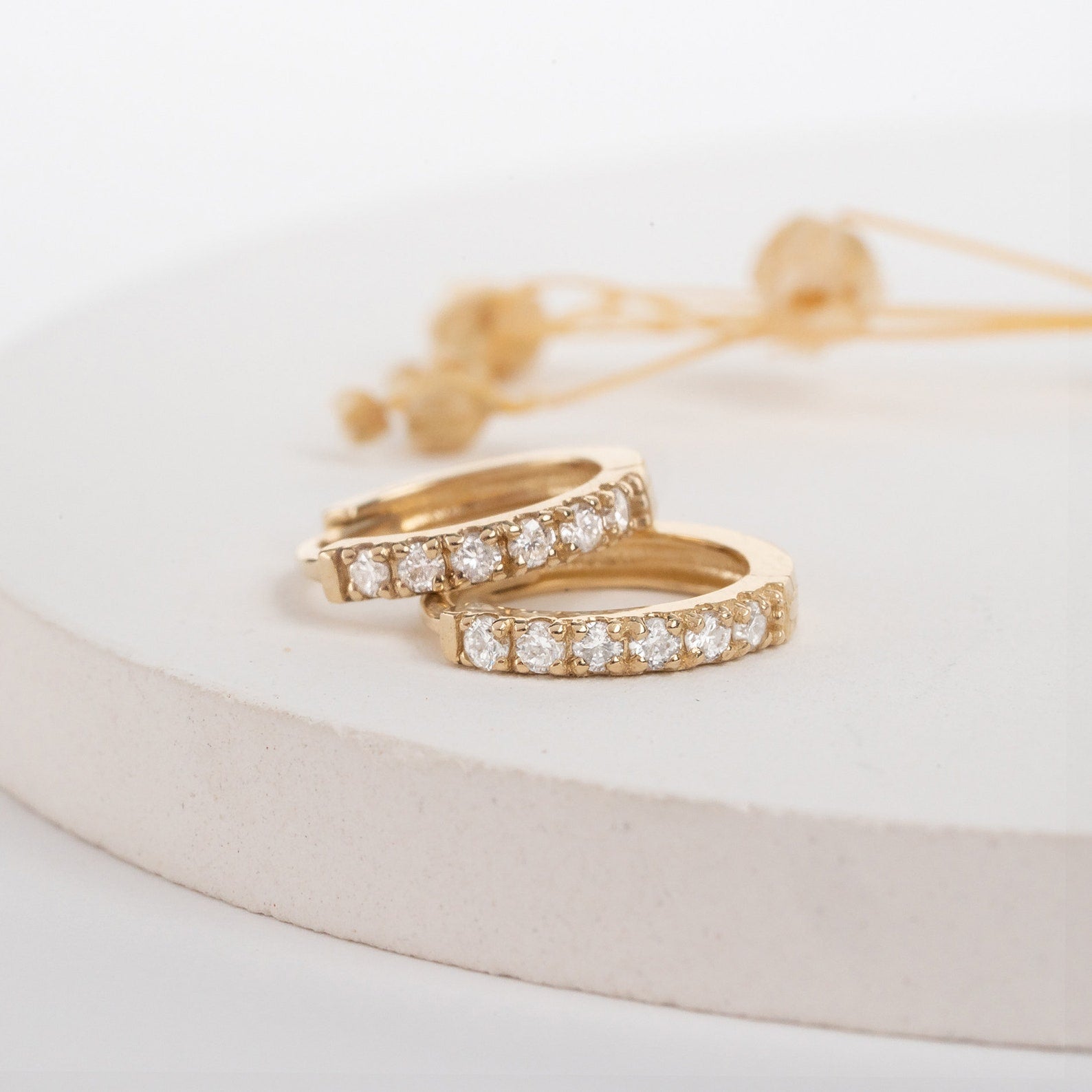 Signature Diamond Hoops