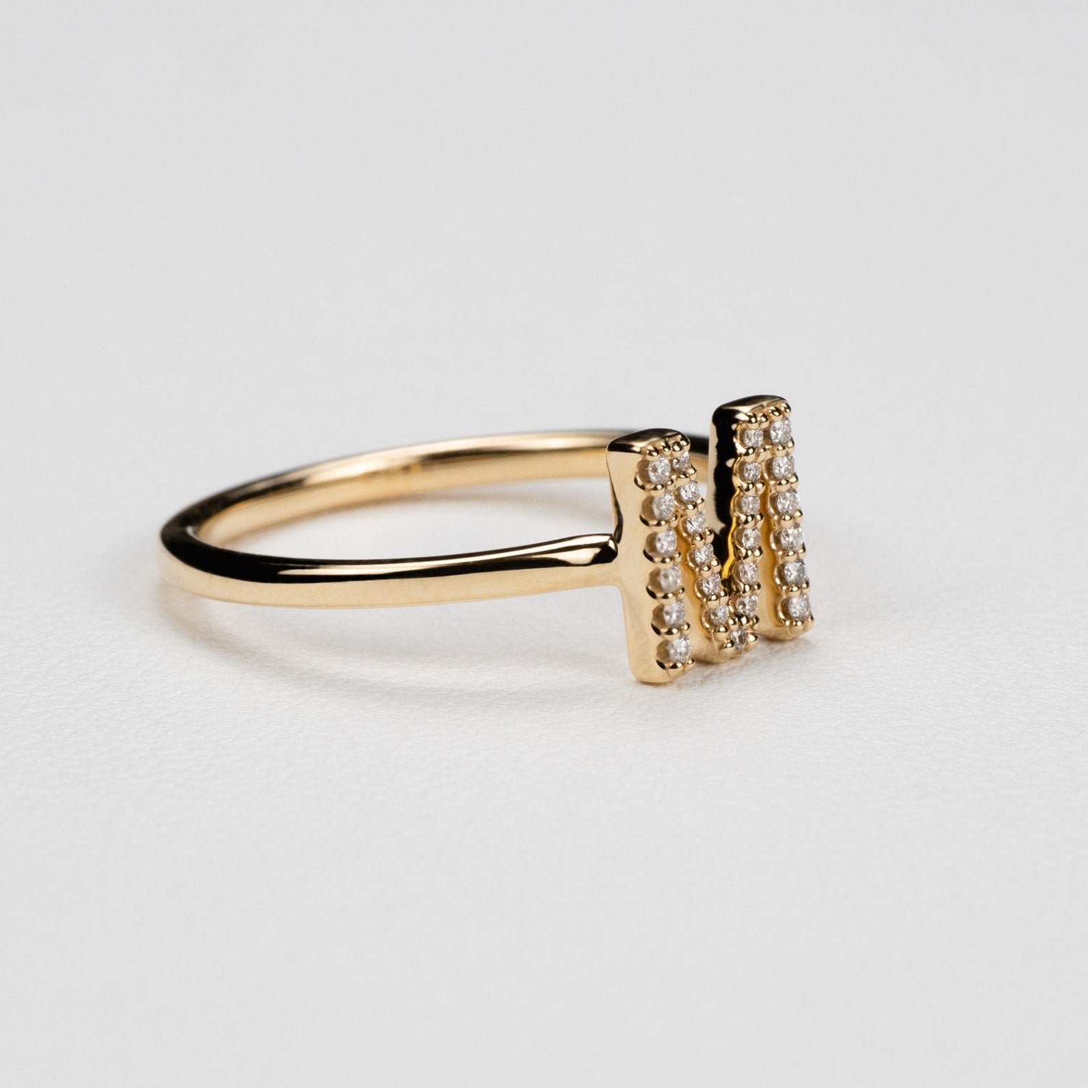 Signature Letter Diamond Ring