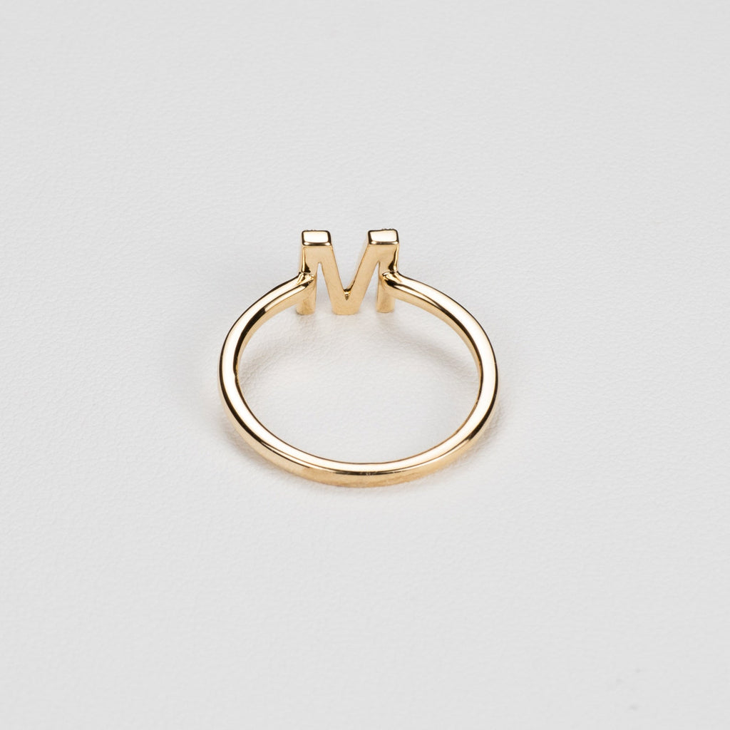 Signature Letter Diamond Ring