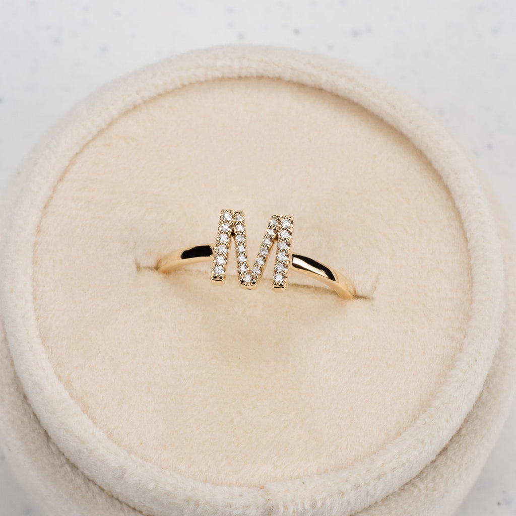 Signature Letter Diamond Ring