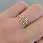 Signature Letter Diamond Ring