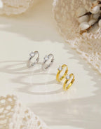 Solitaire Diamond Hoop Earrings