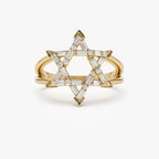Star of David Diamond Ring
