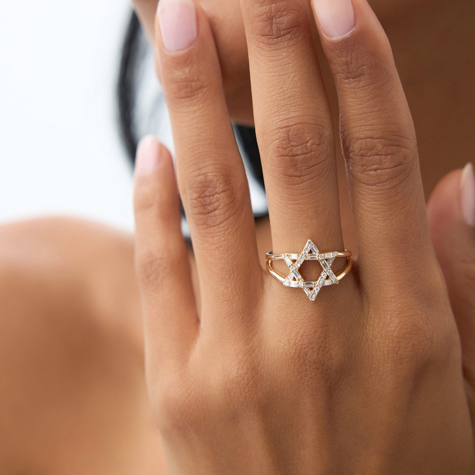 Star of David Diamond Ring
