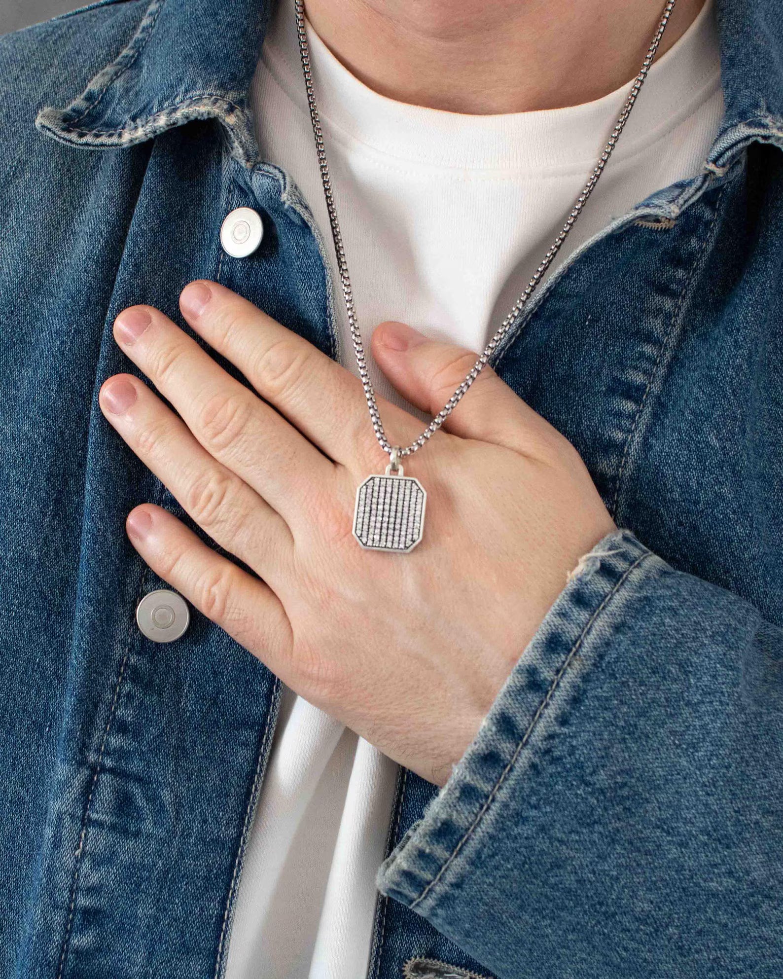 Statement Ice Tag Necklace