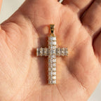 Structured Baguette Cross Necklace