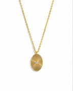 Sunburst Medallion Pendant Necklace