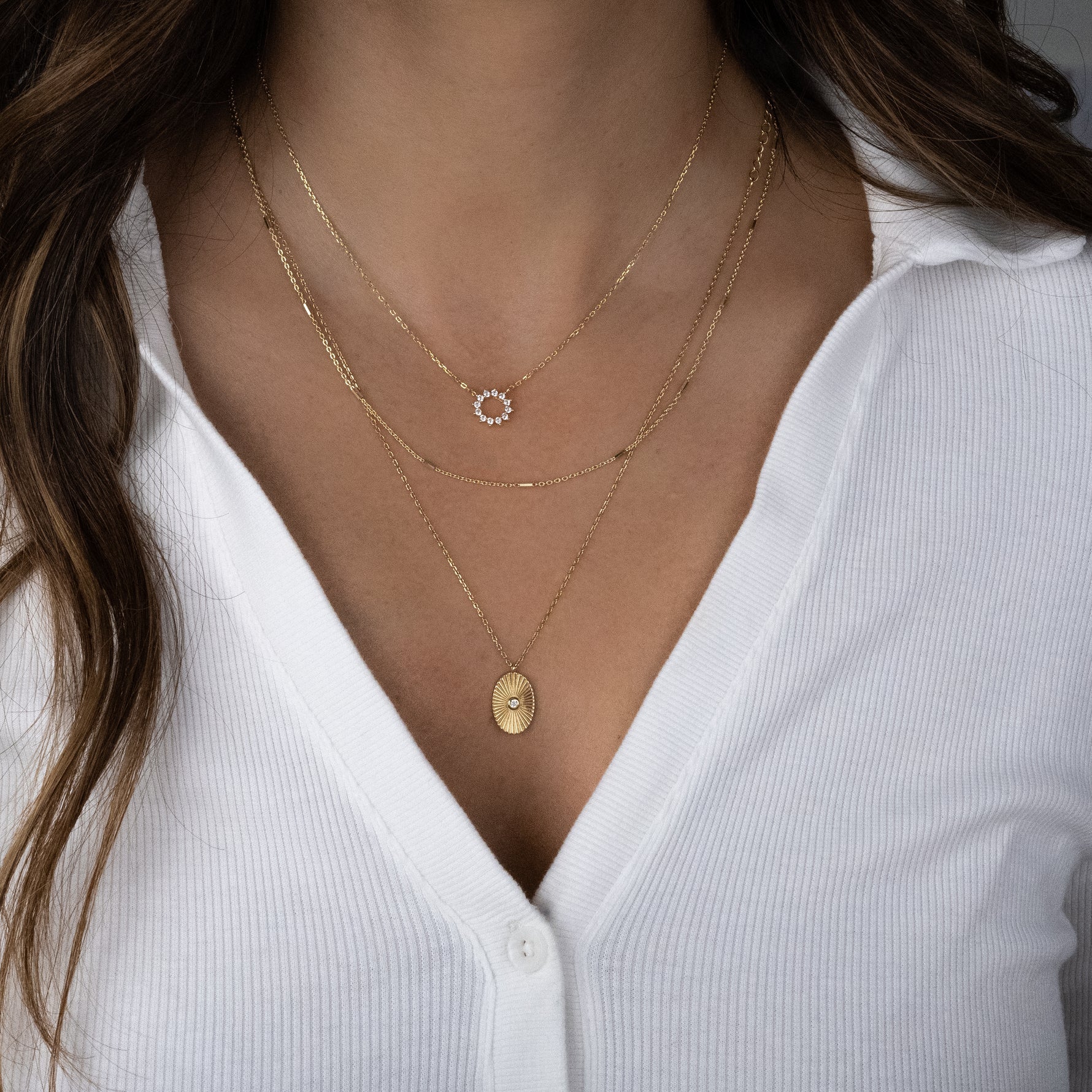 Sunburst Medallion Pendant Necklace