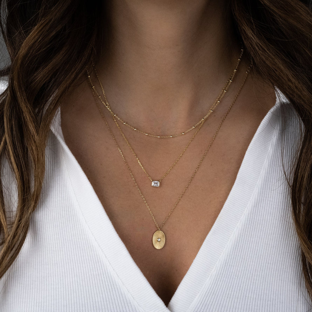 Sunburst Medallion Pendant Necklace