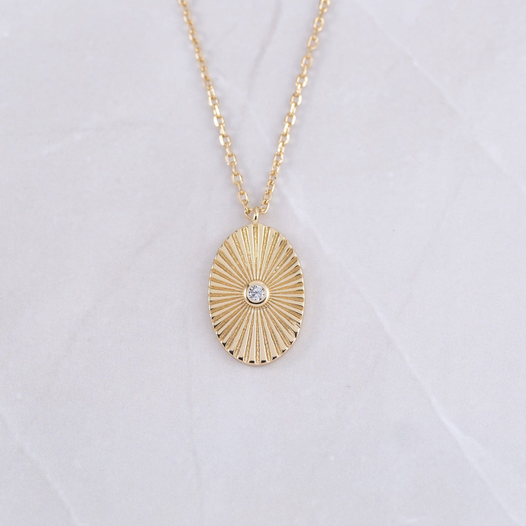 Sunburst Medallion Pendant Necklace