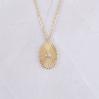Sunburst Medallion Pendant Necklace