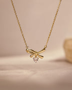 Sweet Bow Diamond Pendant Necklace