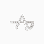 The A Initial Ring - Diamond Bezel Letter Ring