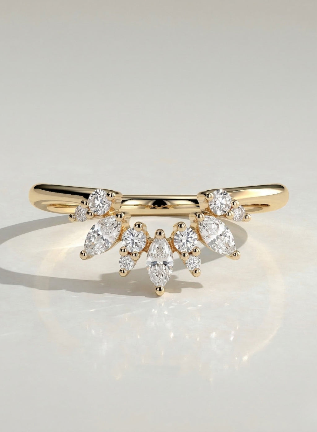 The Alira Ring - Marquise Diamond Floral Cluster Contour Ring