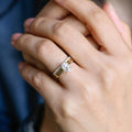The Amara Bridal Set - Round Solitaire Bridal Ring Set