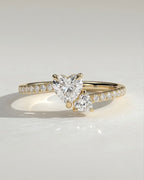 The Amorelle Ring - Heart Diamond Toi et Moi Ring